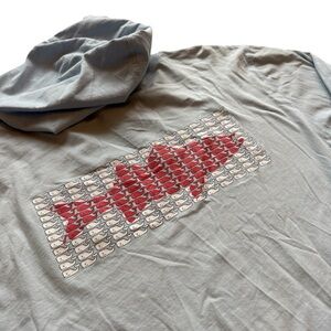 Vineyard Vines T-Shirt Mens S Light Blue Whale Map Graphic Hooded Pocket Casual